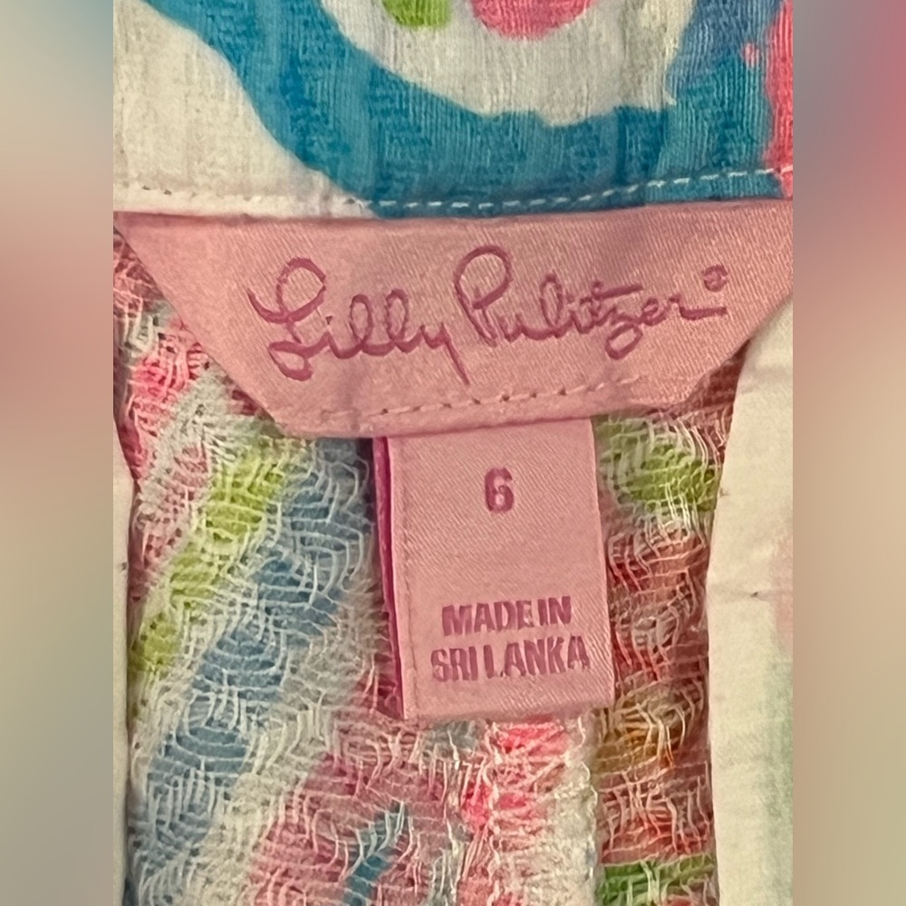 Lilly‎ Pulitzer Adie Shorts Shellebrate Size 6 EUC H7 - Picture 4 of 8